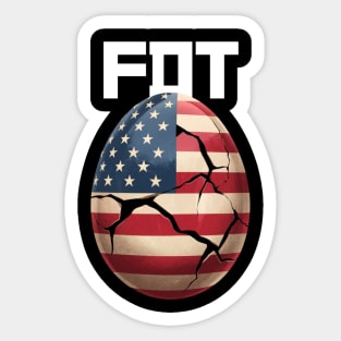 Dump Trump: FDT Cracked Promises (Foxtrot Delta Tango) Sticker